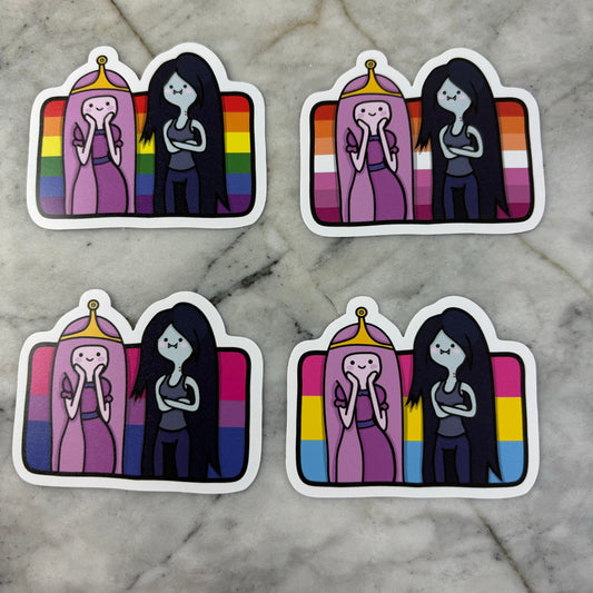 Bubblegum & Marceline Pride Vinyl Sticker