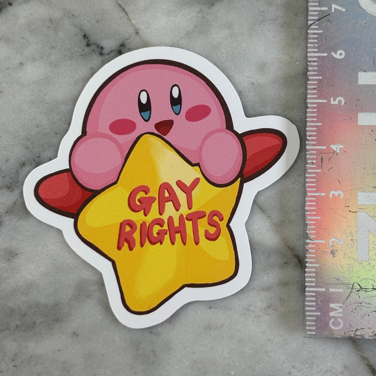 Kirby Pride Matte Vinyl Stickers