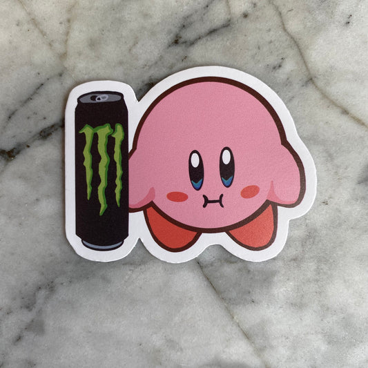 Kirby Monster Matte Vinyl Sticker