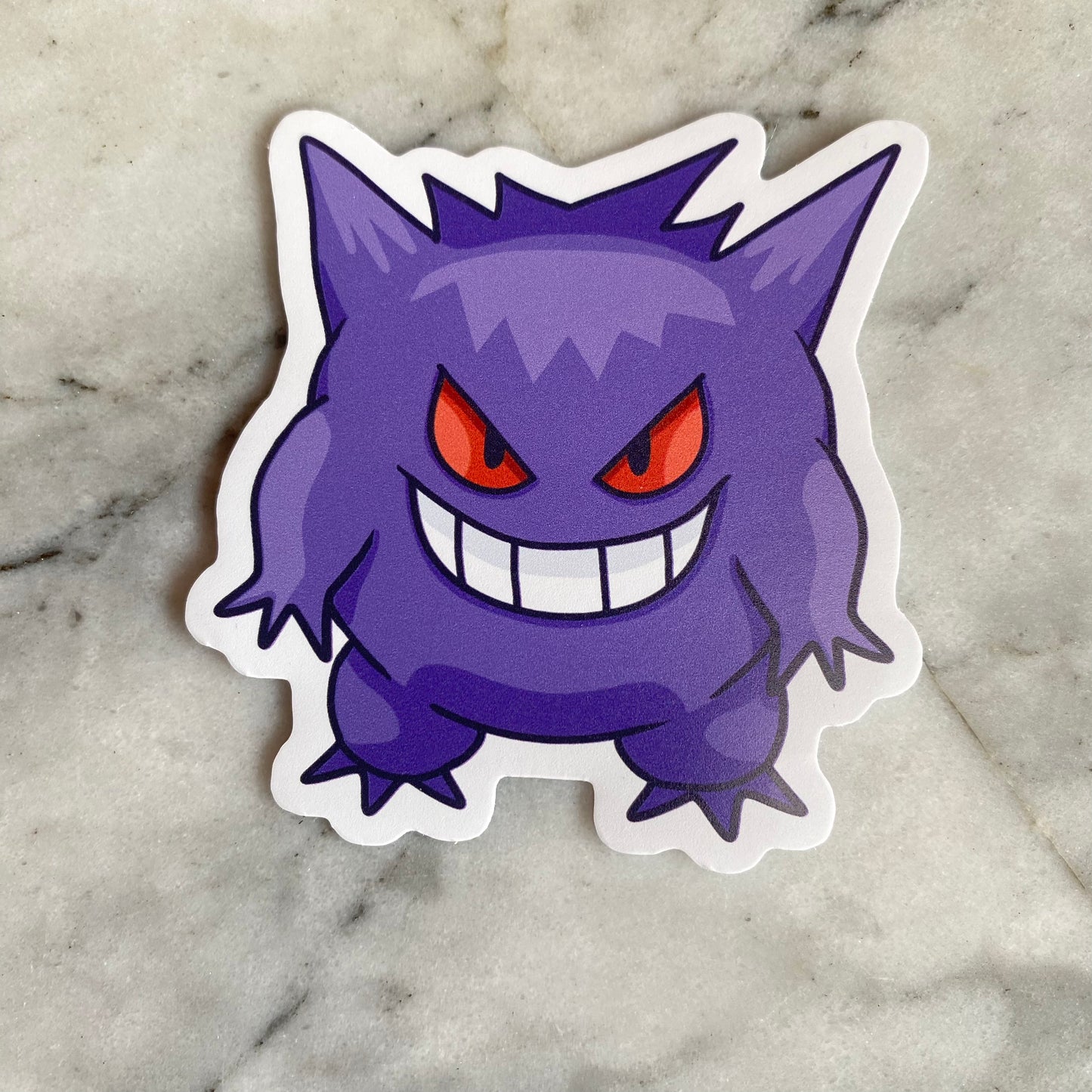 Gengar Pokemon  Matt Vinyl Sticker