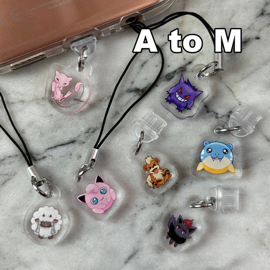 A-M Pokemon Acrylic Phone Charms