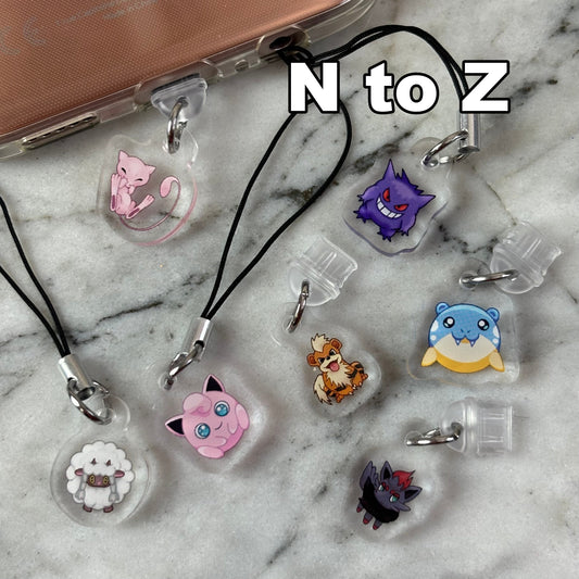 N-Z Pokemon Acrylic Phone Charms