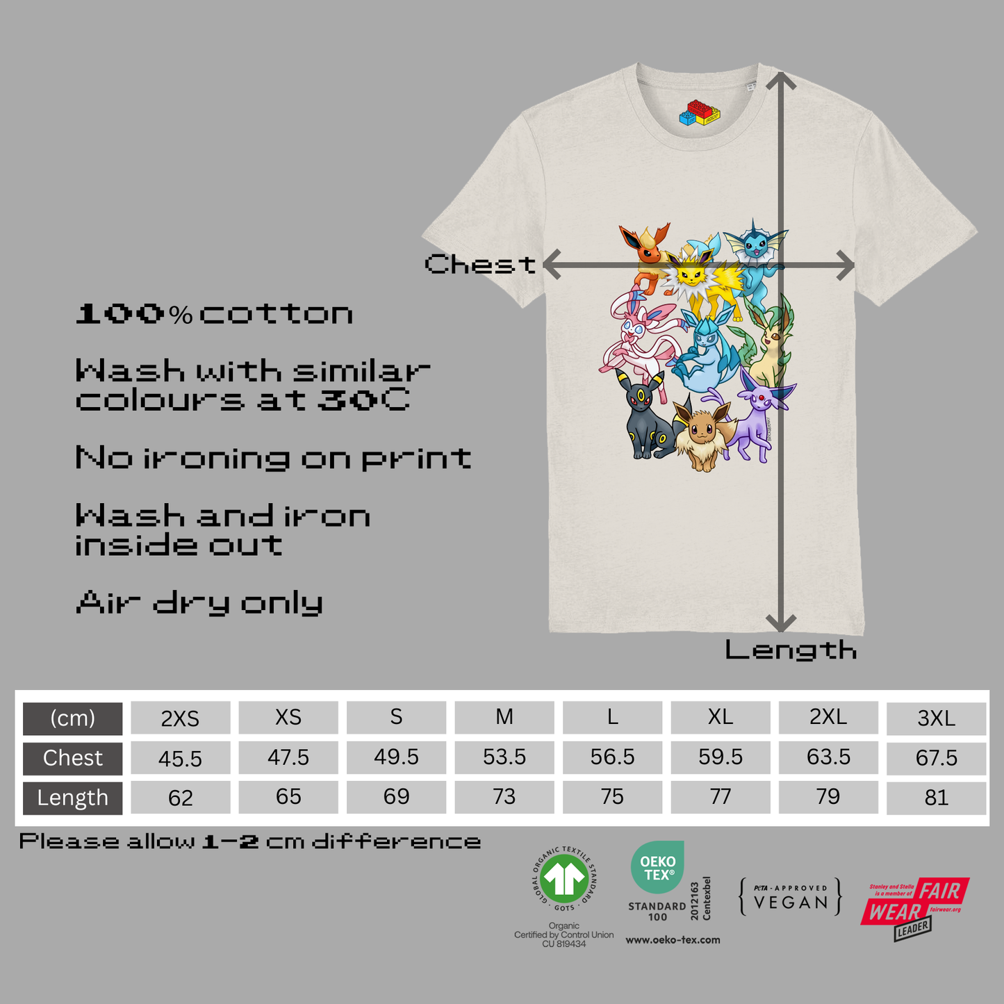 Eeveelutions Vintage White Tee