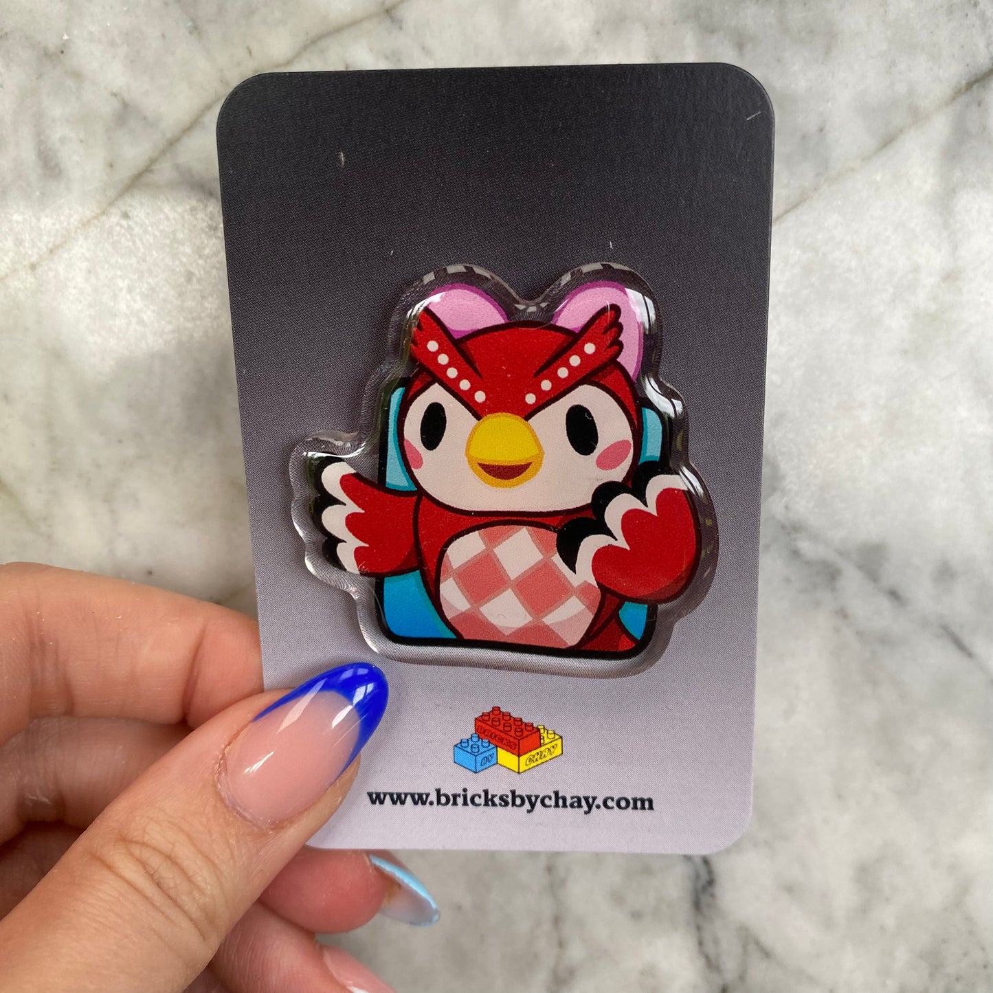 Blathers and Celeste Acrylic Pins