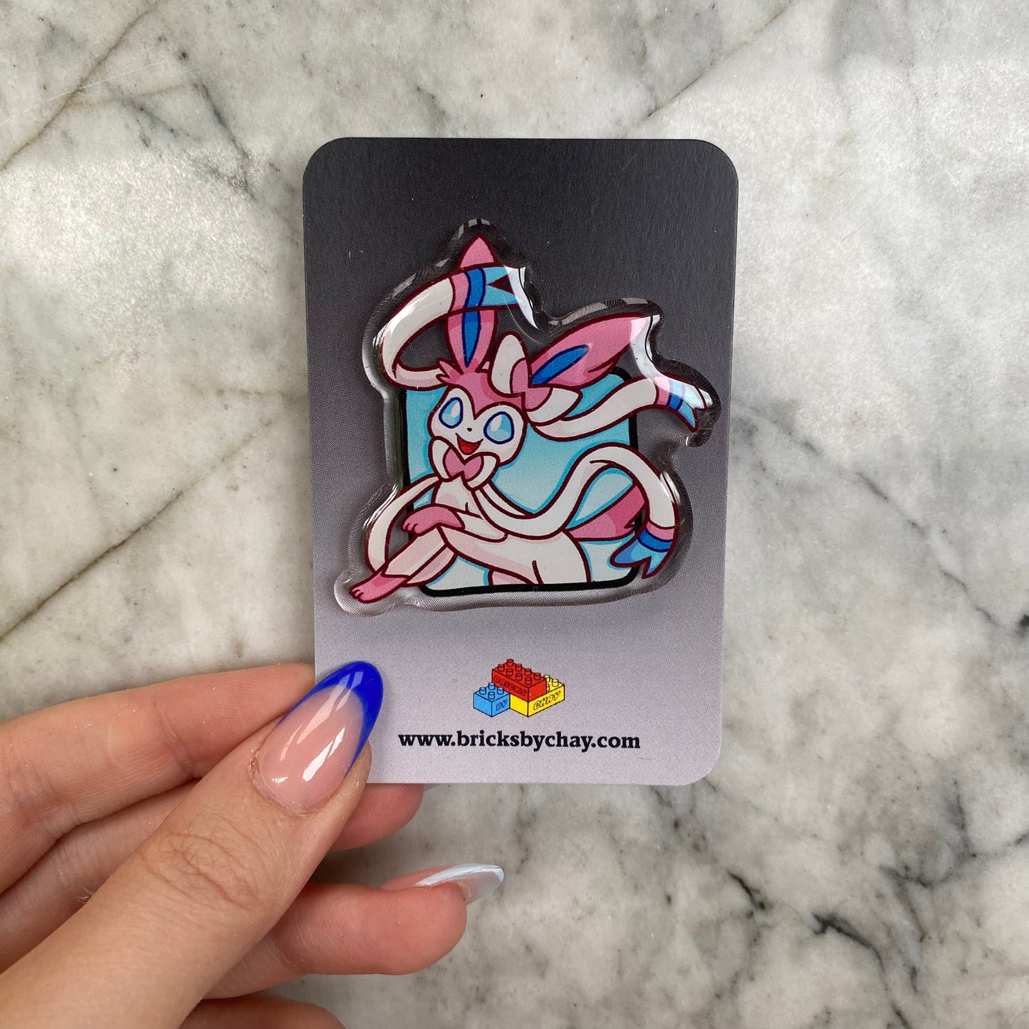 Sylveon Pokémon Acrylic Pin