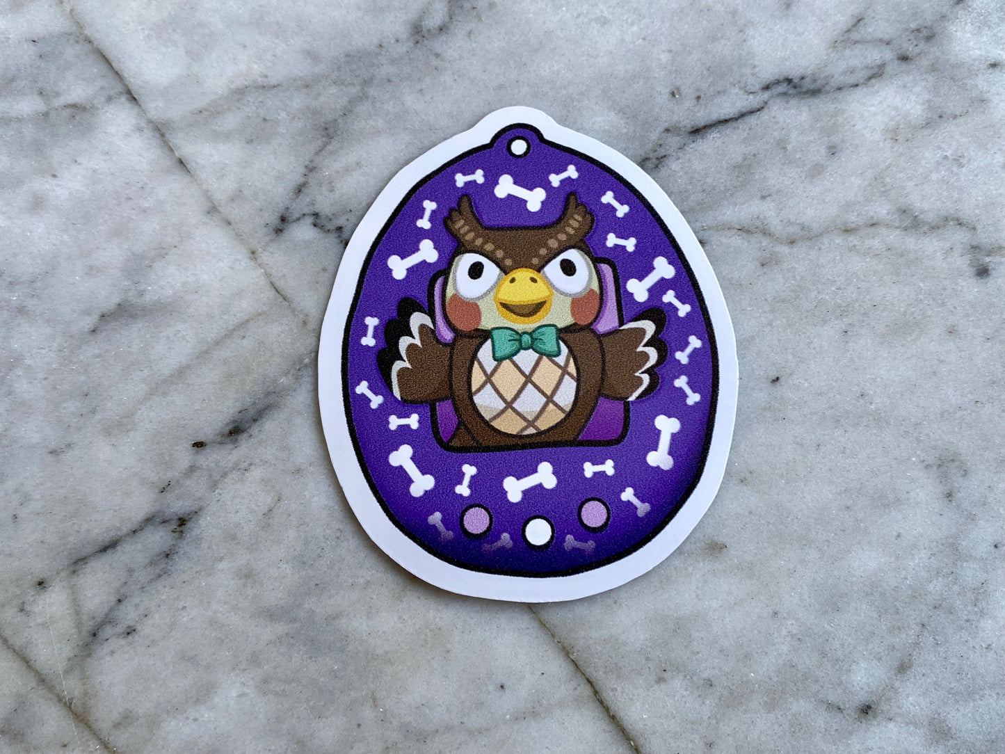 Blathers and Celeste Animal Crossing Tamagotchi Vinyl Sticker