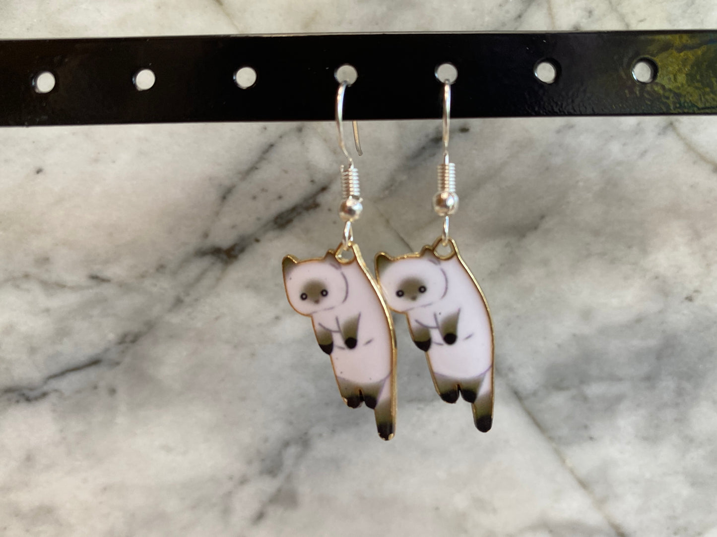 Dangling Cat Scruff Drop Earrings