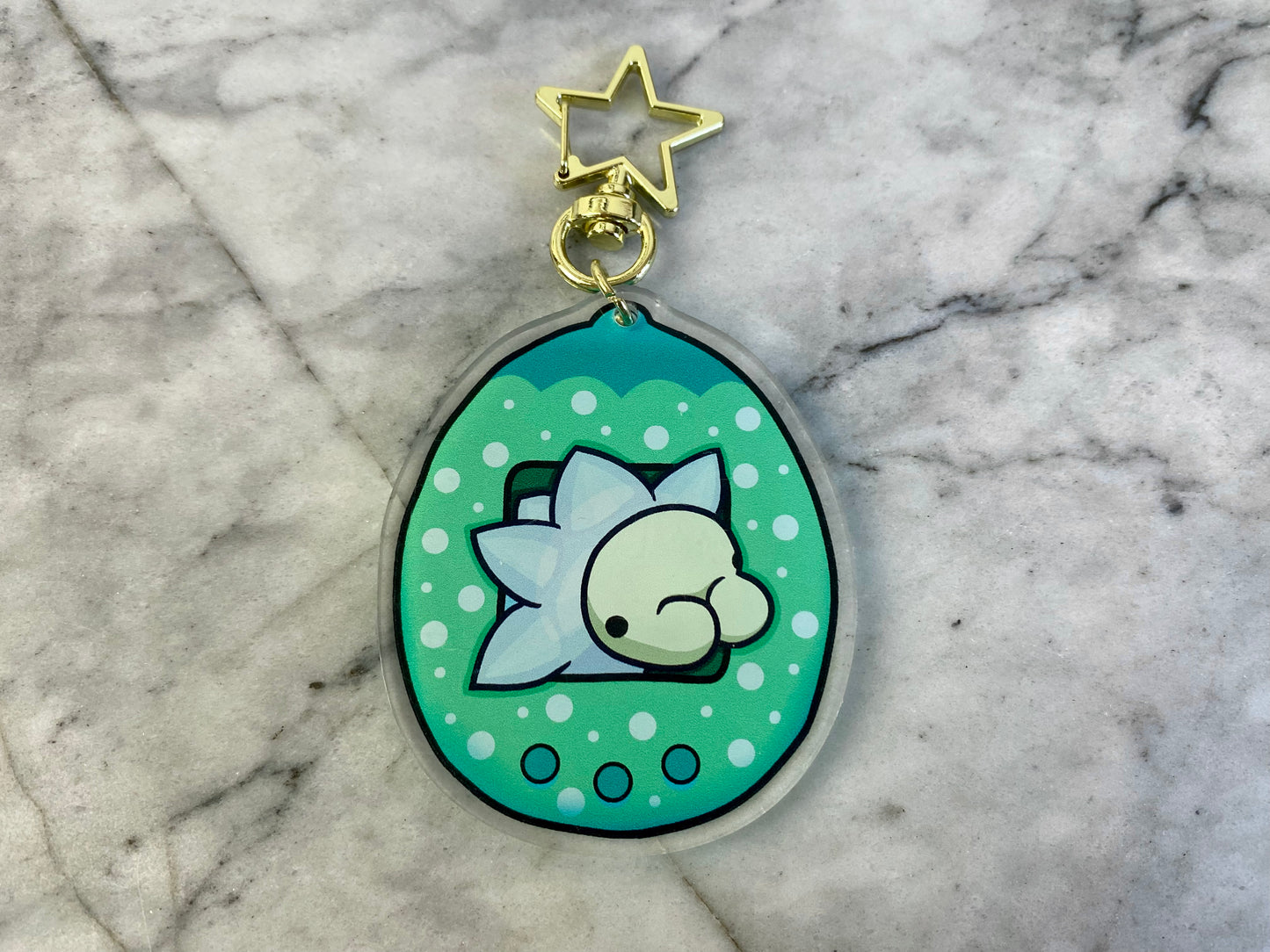 Snom Shiny Double-Sided Tamagotchi Acrylic Charm Keychain