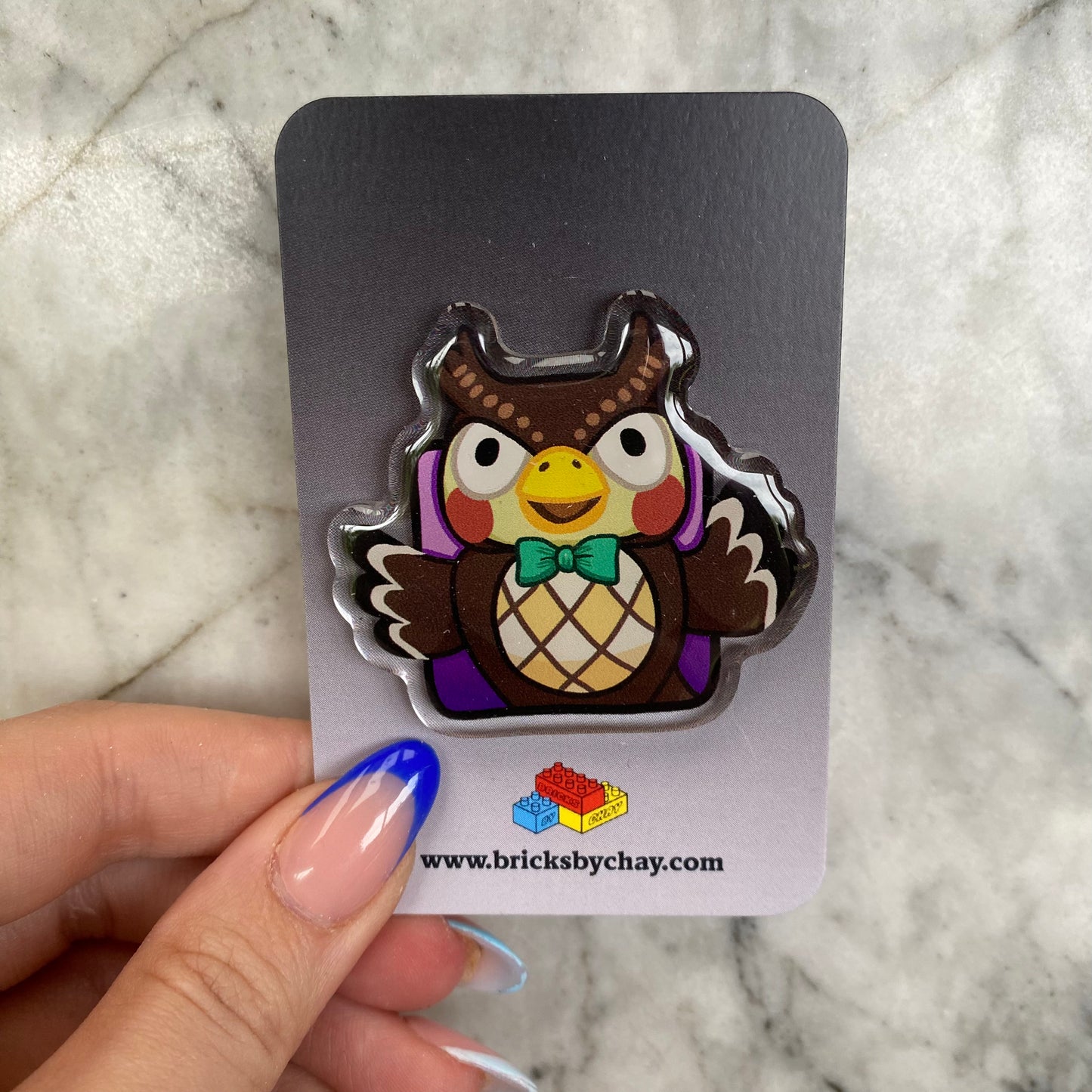 Blathers and Celeste Acrylic Pins