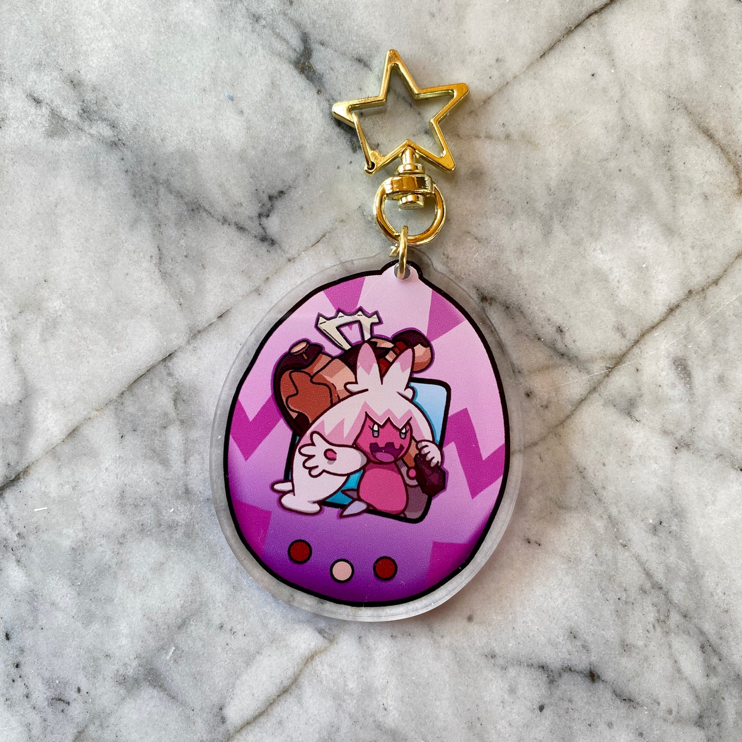 Tinkaton Shiny Double-Sided Tamagotchi Acrylic Charm Keychain