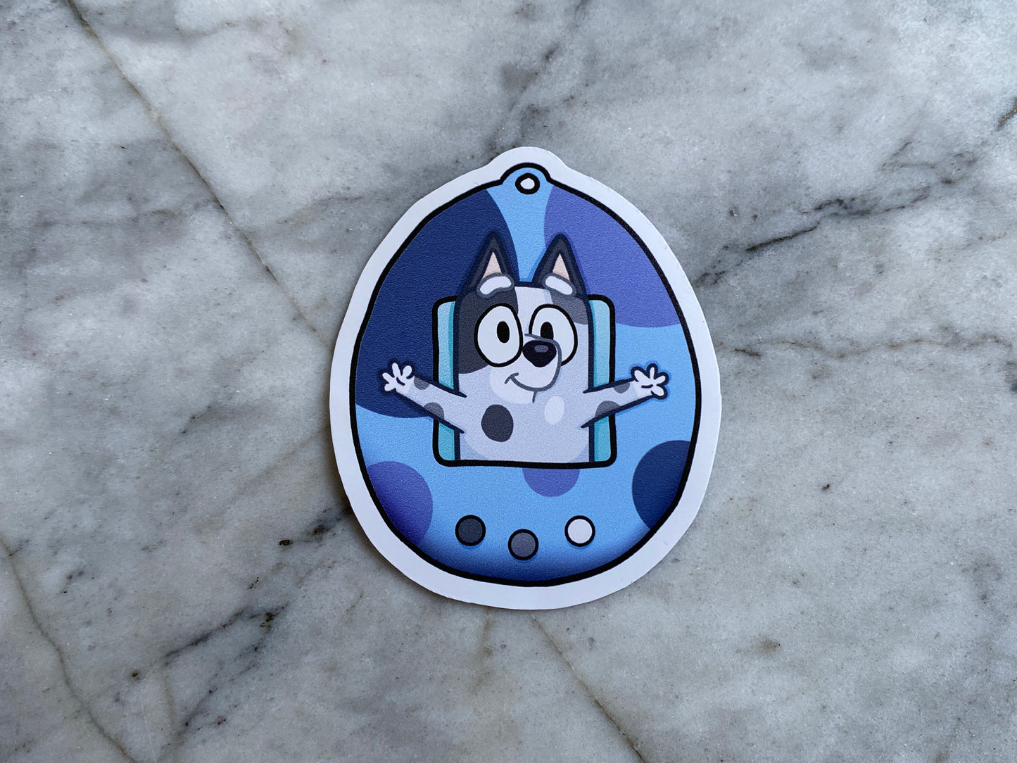 Bluey Character Tamagotchi Vinyl Sticker - Bluey Bingo Muffin Socks