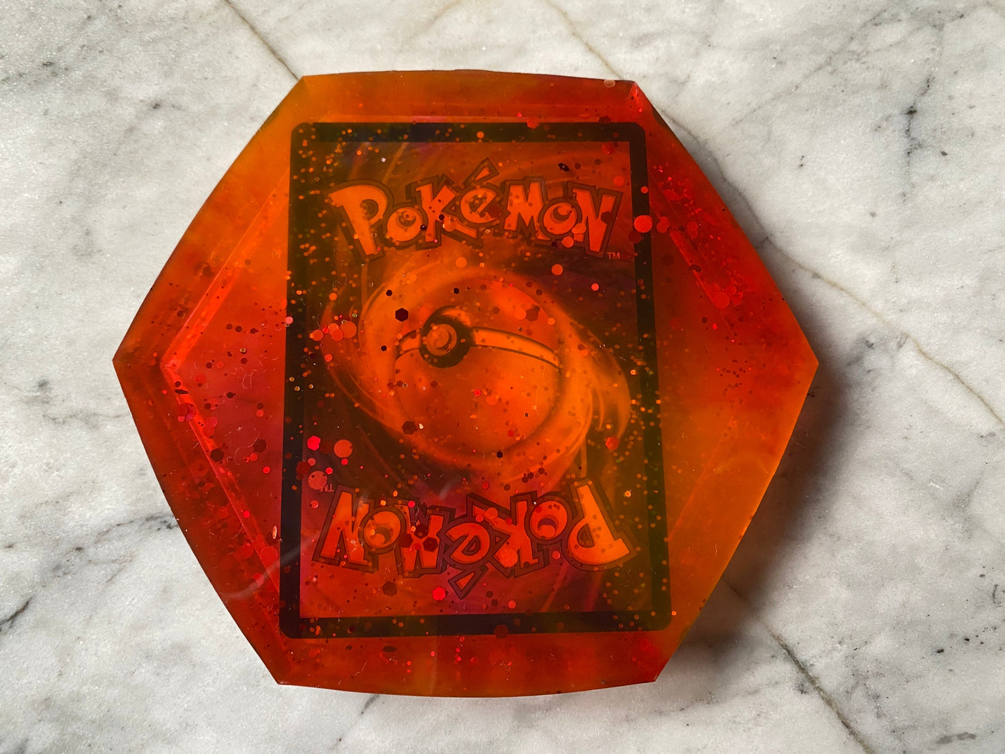 Pokemon Drinks Coaster | Litten | Handmade Resin Pokémon Gift | Made with Genuine Cards | Unique Item | Nerdy | Pokemon Fan | UK Seller