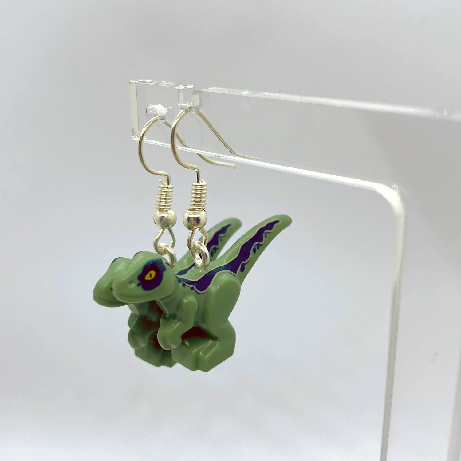 Dinosaur Earrings | Silver Plated | Quirky Gifts | UK Seller