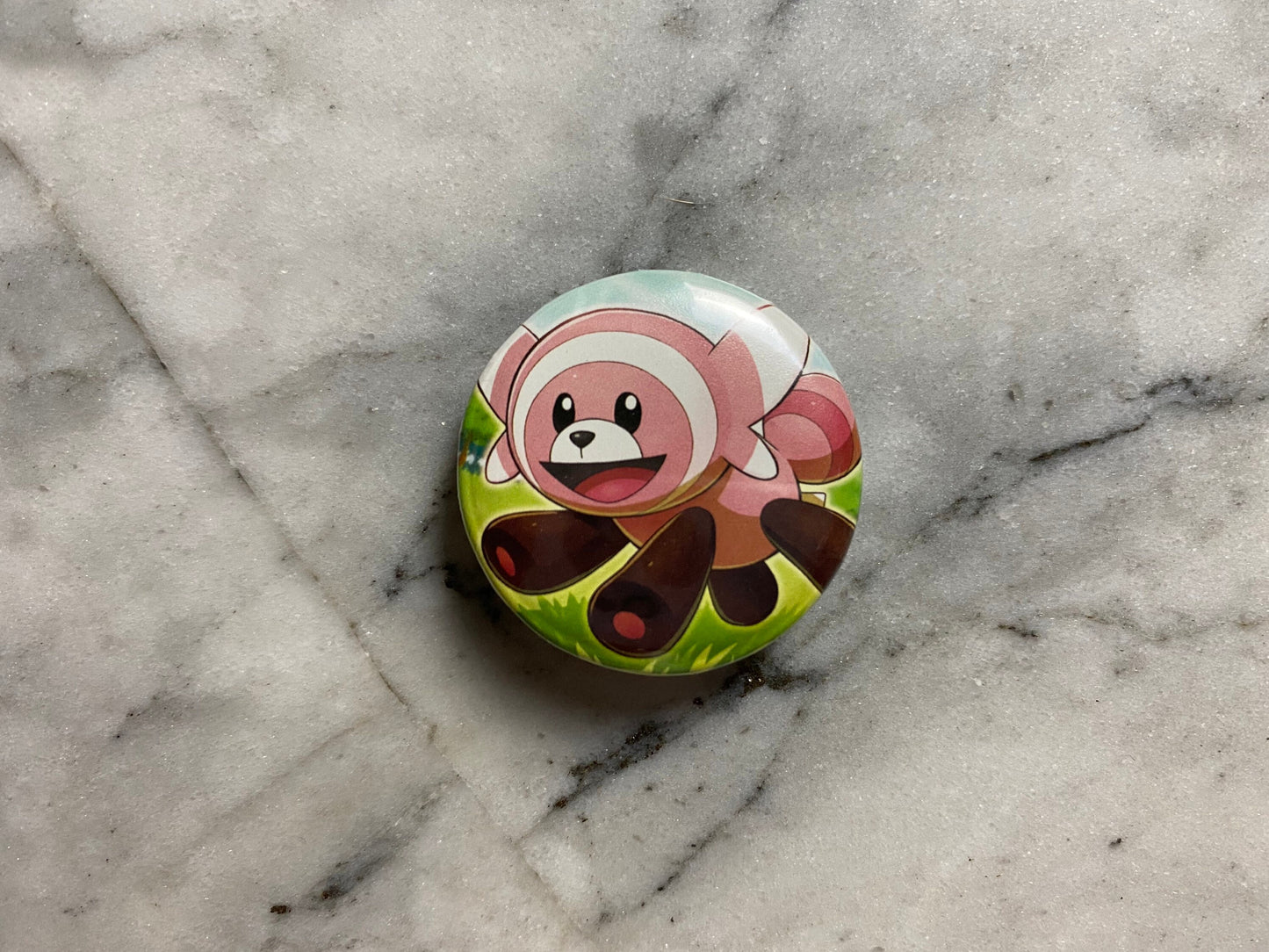 Stuffel Button Badge | Handmade Pokemon Card Pin | Made with Genuine Cards | Unique Item | Gift Idea | Pokemon Fan | Gamer