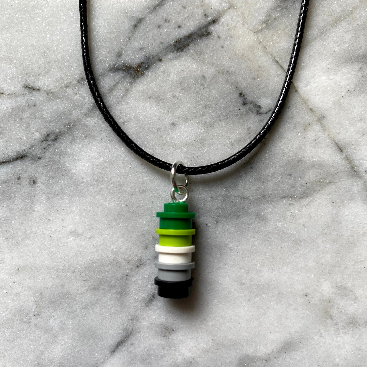 Pride Necklace Pendant | WIth Faux Leather Cord | Silver Plated Fastenings | LGBTQ+ | Rainbow | LGBT