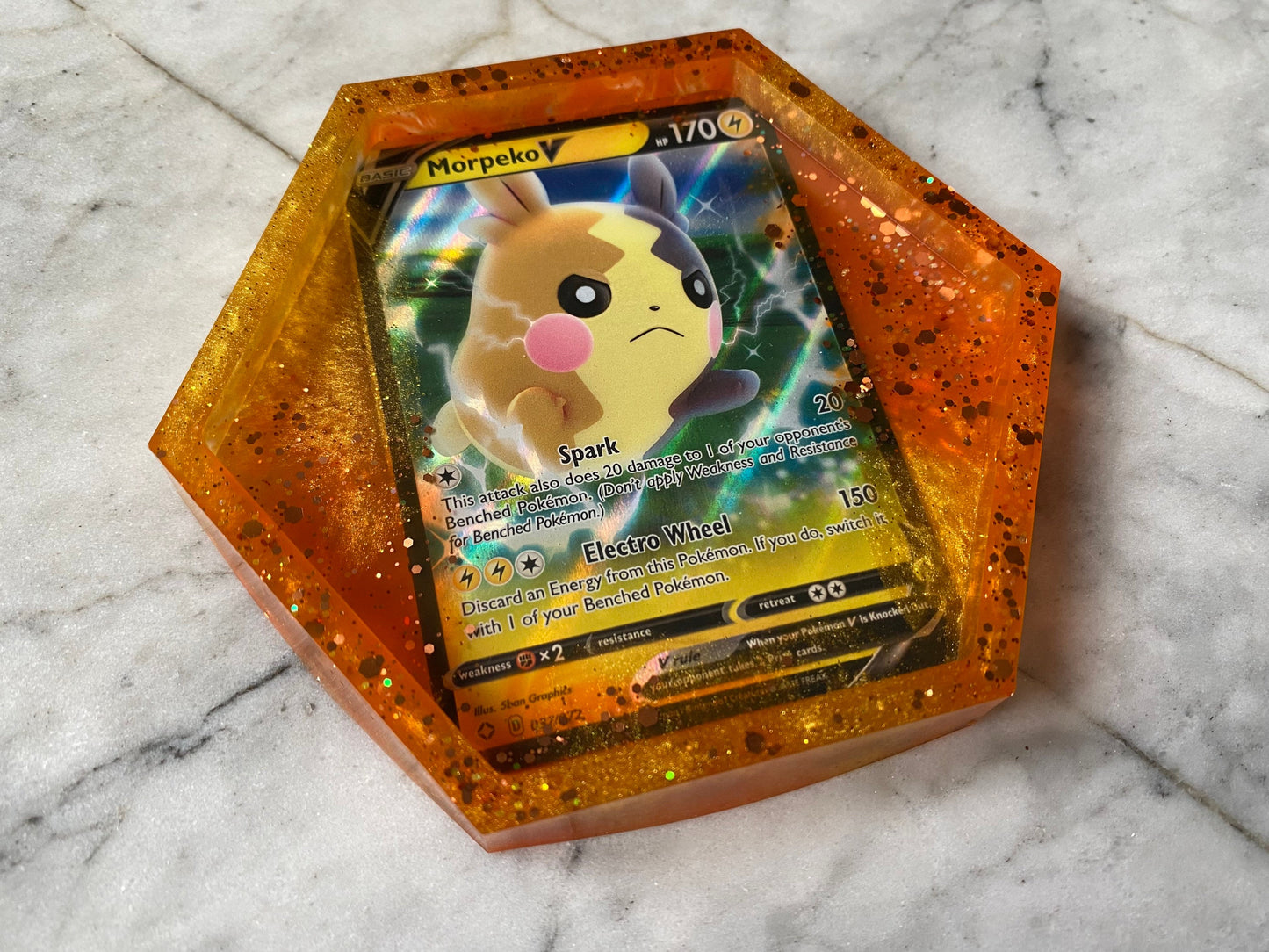 Morpeko Drinks Coaster | Handmade Resin Pokemon Card Coaster | Made with Genuine Cards | Unique Item | Gift Idea | Pokemon Fan | UK Seller