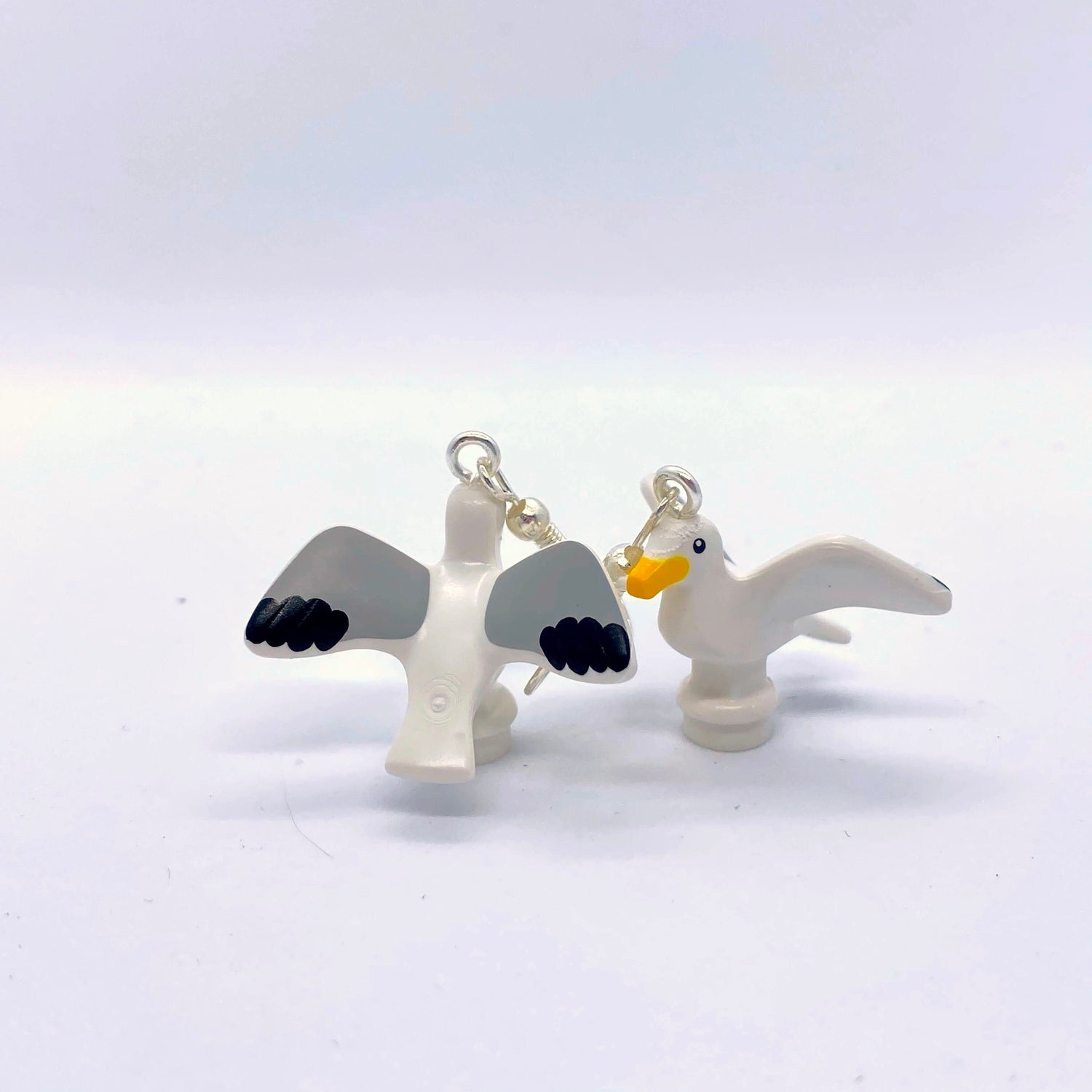 Seagull Earrings | Seaside | Silver Plated | Quirky Gifts | UK Seller | Unusual | Made with genuine Bricks | Beach | Bird