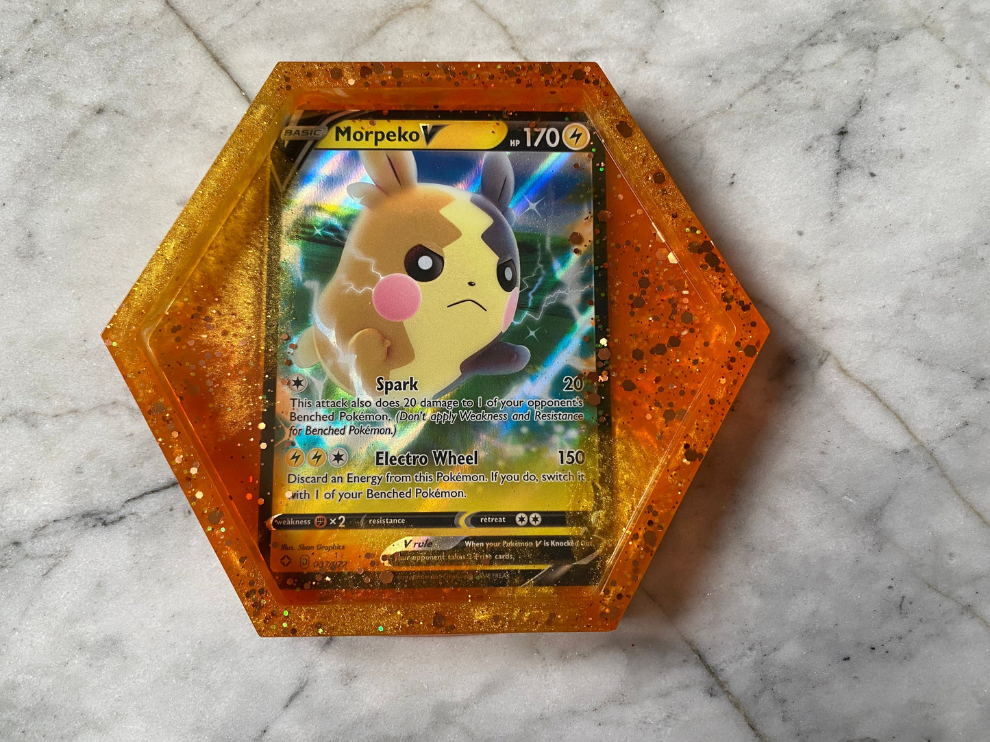 Morpeko Drinks Coaster | Handmade Resin Pokemon Card Coaster | Made with Genuine Cards | Unique Item | Gift Idea | Pokemon Fan | UK Seller