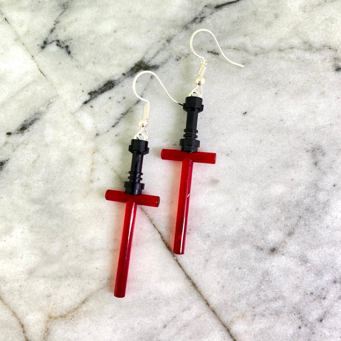 Sword Saber Earrings | Star Wars | Silver Plated | Gift Shop | UK Seller