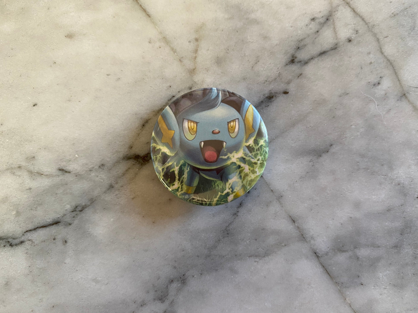 Shinx Button Badge | Handmade Pokemon Card Pin | Made with Genuine Cards | Unique Item | Gift Idea | Pokemon Fan | Gamer