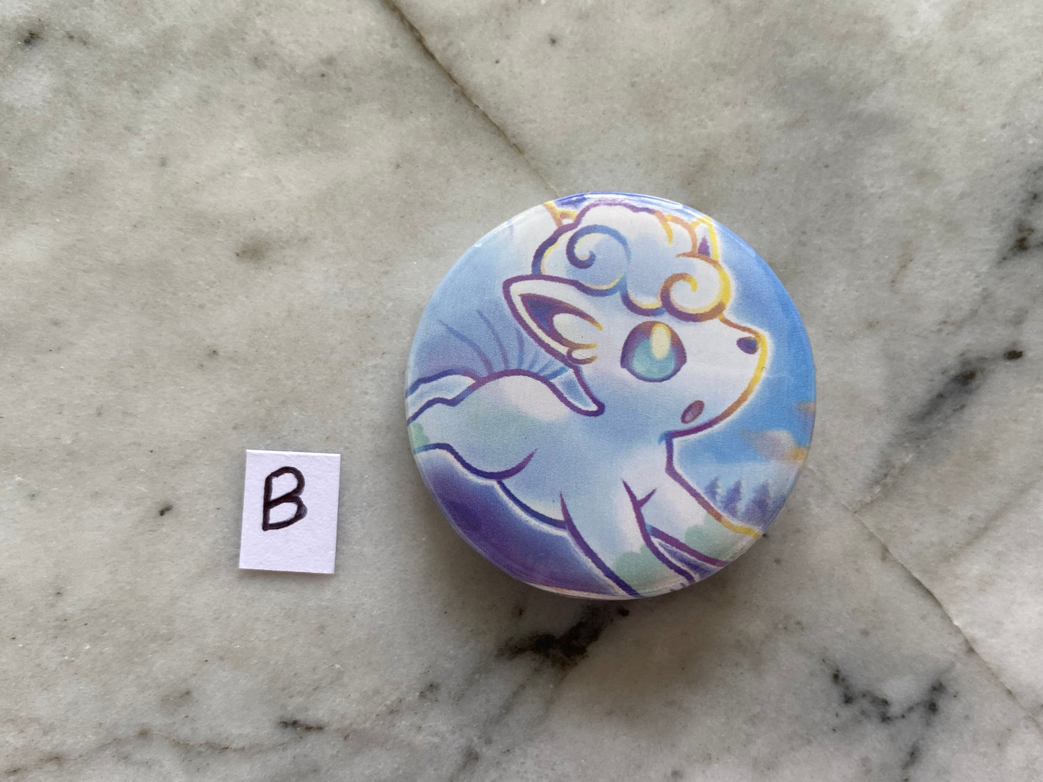 Vulpix Button Badge | Handmade Pokemon Card Pin | Made with Genuine Cards | Unique Item | Gift Idea | Pokemon Fan | Gamer