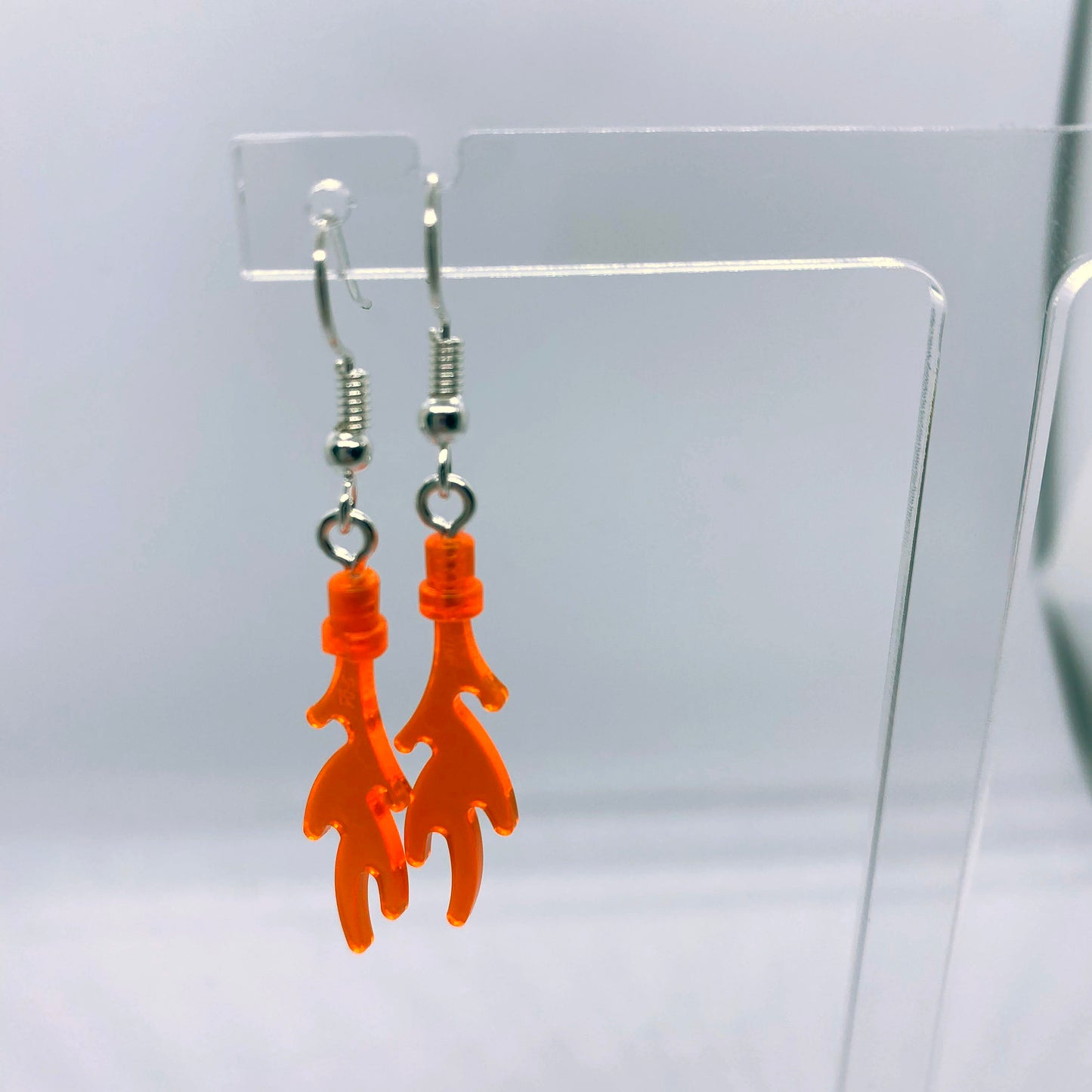 Fire Flame Earrings | Silver Plated | Quirky Gifts | UK Seller