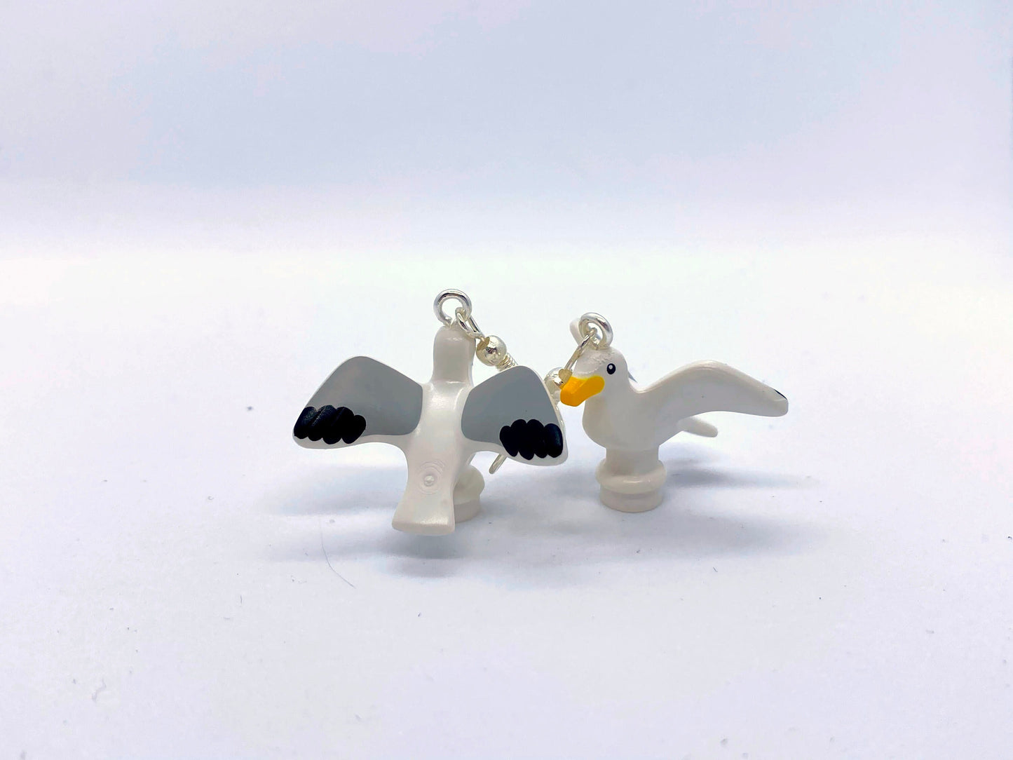 Seagull Earrings | Seaside | Silver Plated | Quirky Gifts | UK Seller | Unusual | Made with genuine Bricks | Beach | Bird