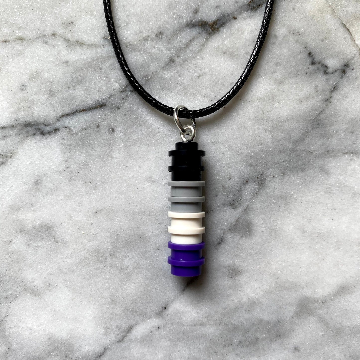 Pride Necklace Pendant | WIth Faux Leather Cord | Silver Plated Fastenings | LGBTQ+ | Rainbow | LGBT