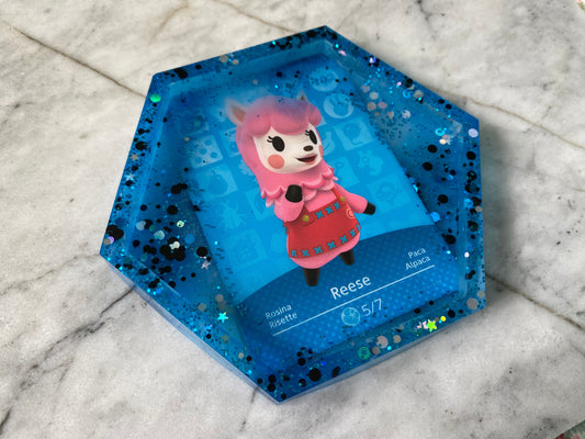 Reese Drinks Coaster | Handmade Resin Animal Crossing Card Coaster | Made with Genuine Cards | Unique Item | Gift Idea | Fan