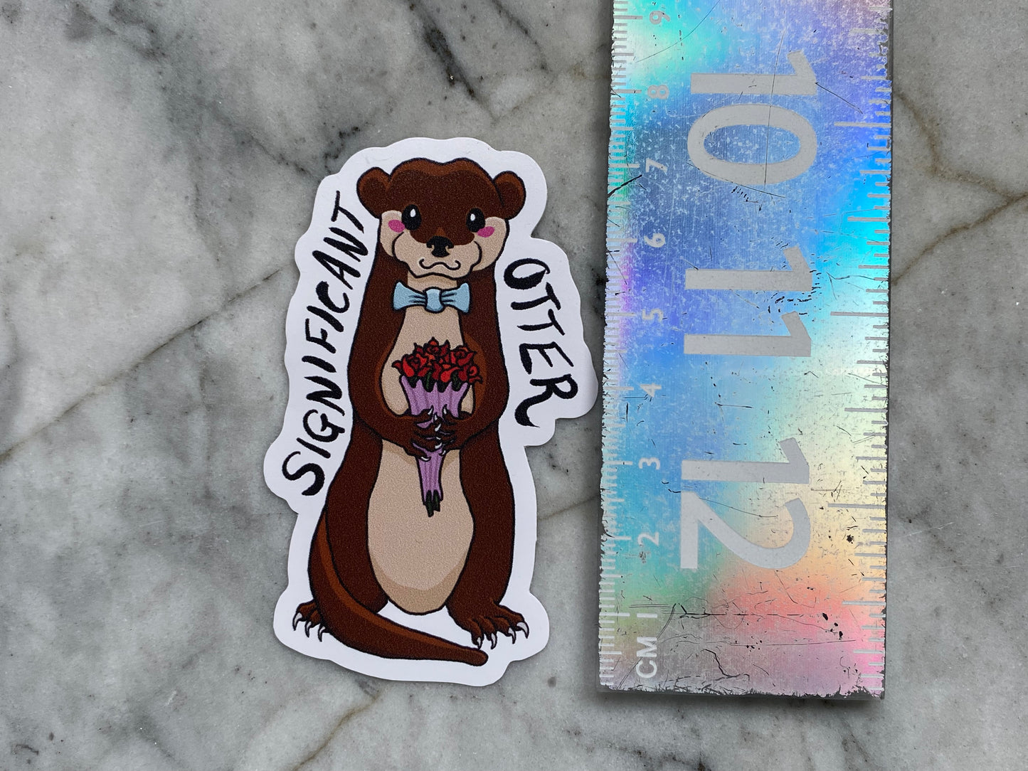 Significant Otter Pun Vinyl Sticker