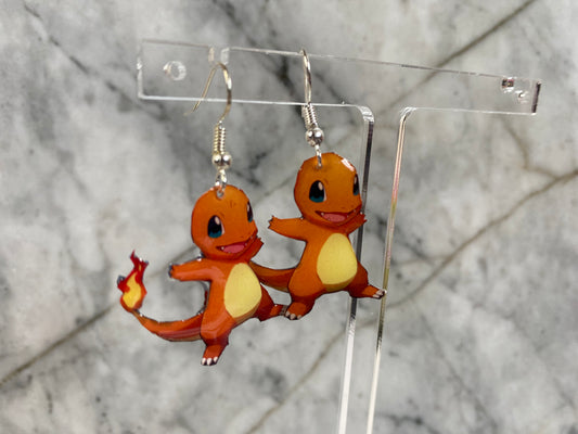 Charmander Pokémon Card Earrings