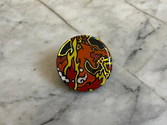 Hand-painted Charizard Coin Pokemon Pin Badge