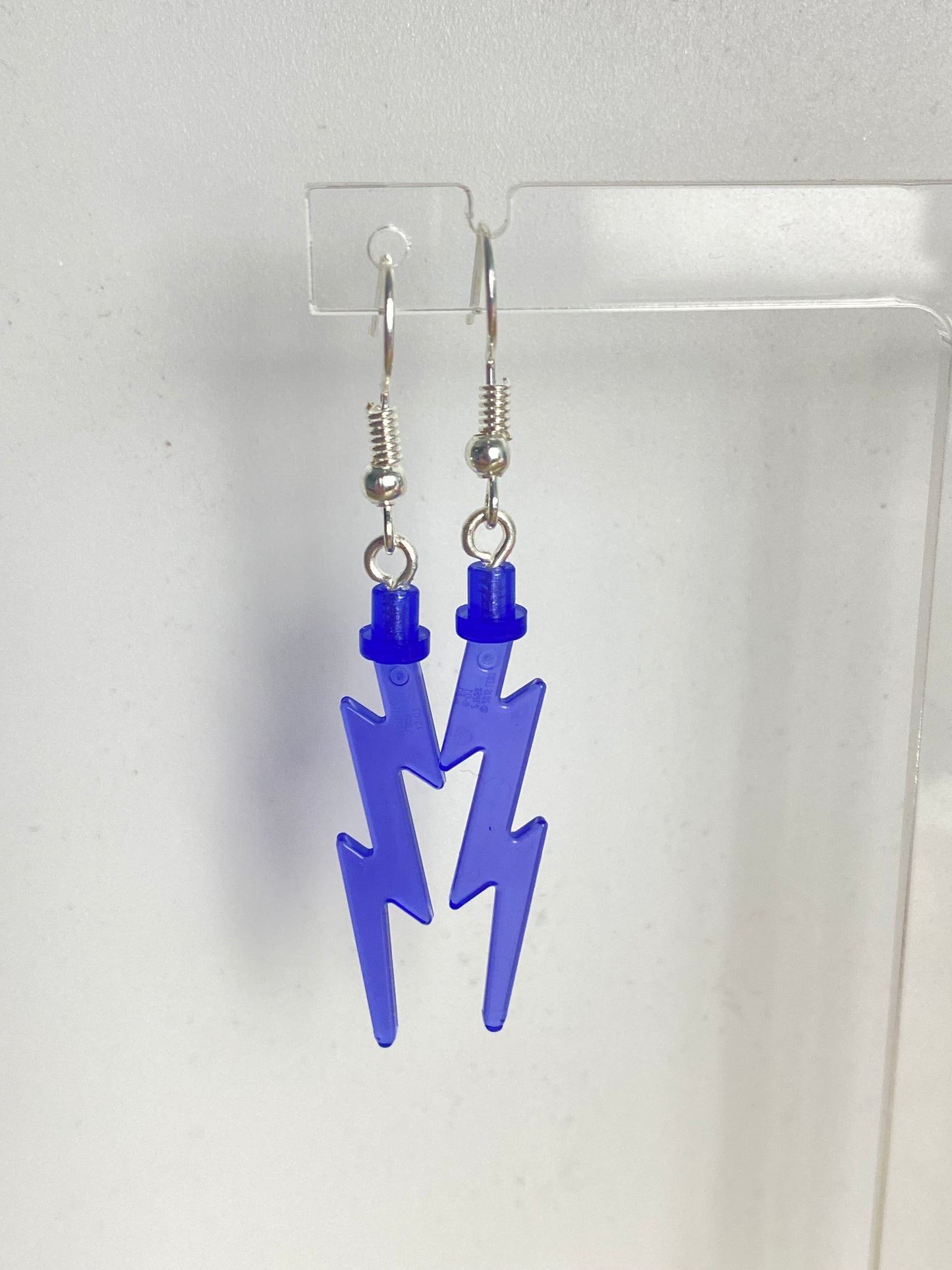 Handmade Brick Lightning Bolt Drop Earrings