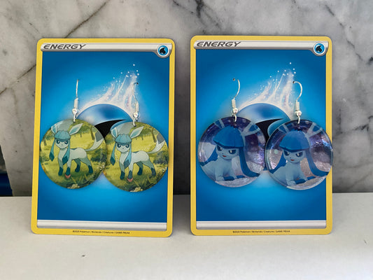 Glaceon Pokémon Card Earrings