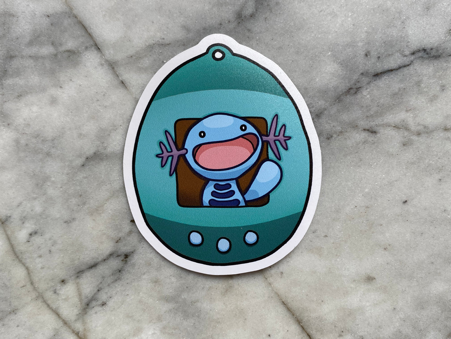 Wooper and Paldean Wooper Tamagotchi Vinyl Sticker