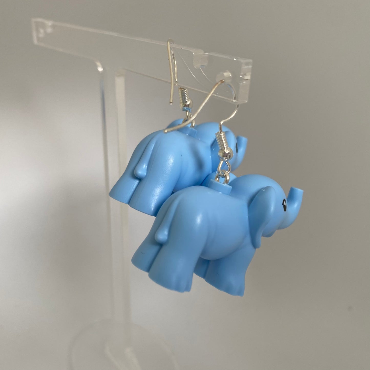 Handmade Brick Elephant Drop Earrings