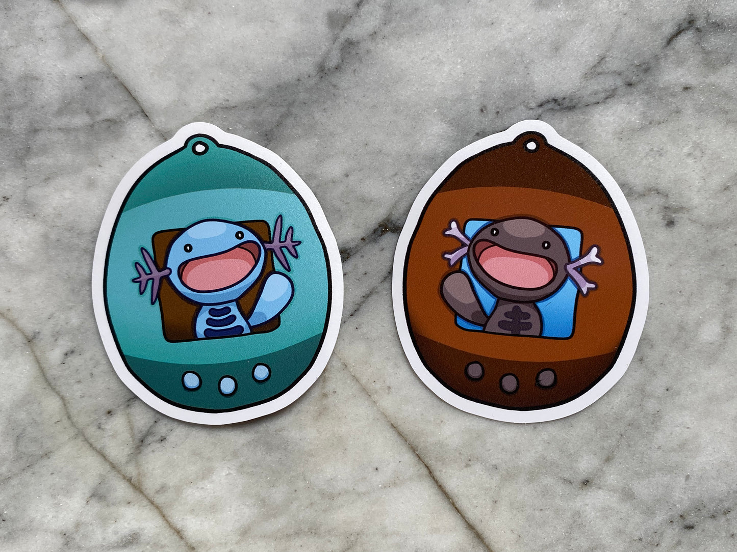 Wooper and Paldean Wooper Tamagotchi Vinyl Sticker