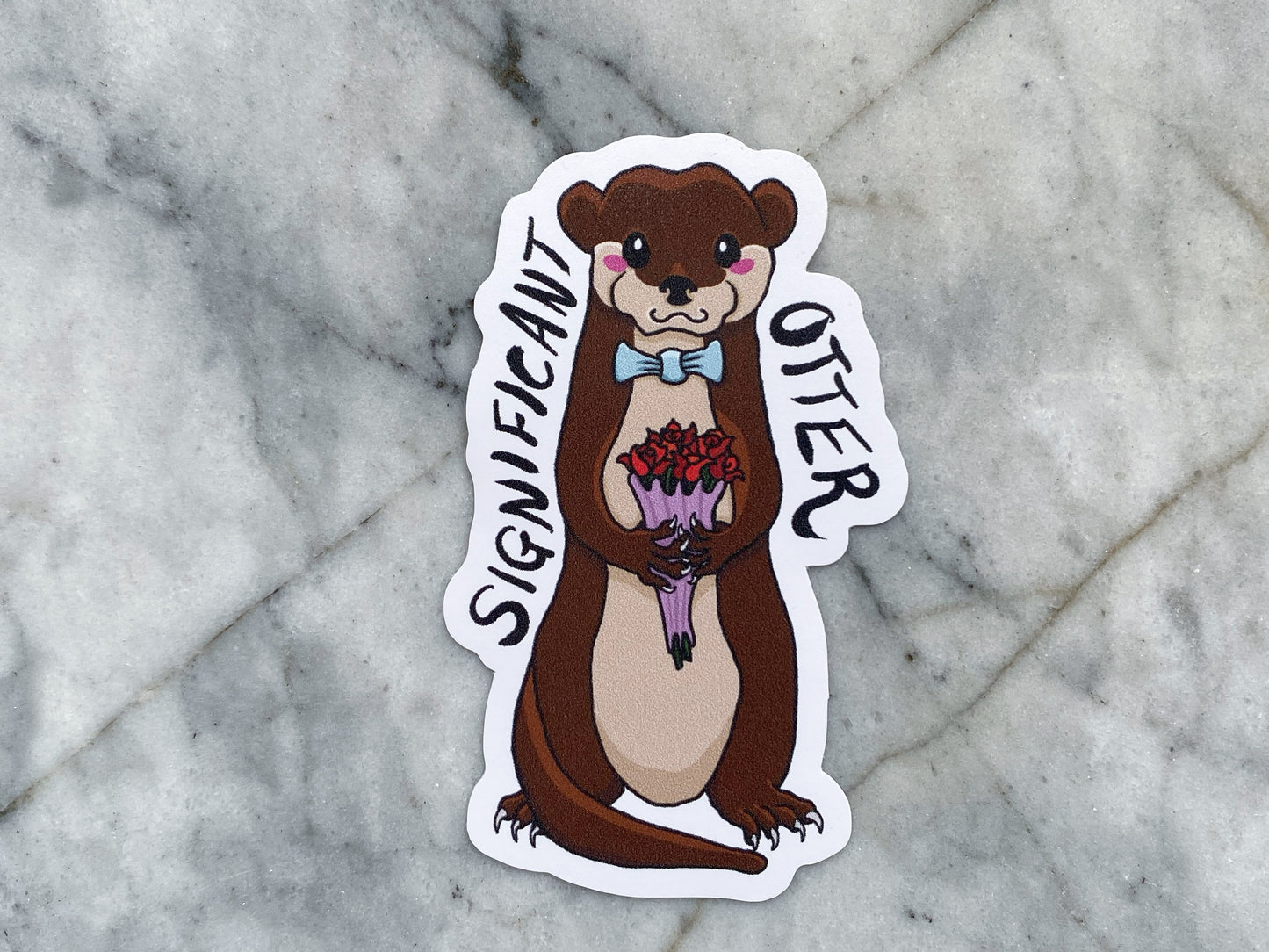 Significant Otter Pun Vinyl Sticker