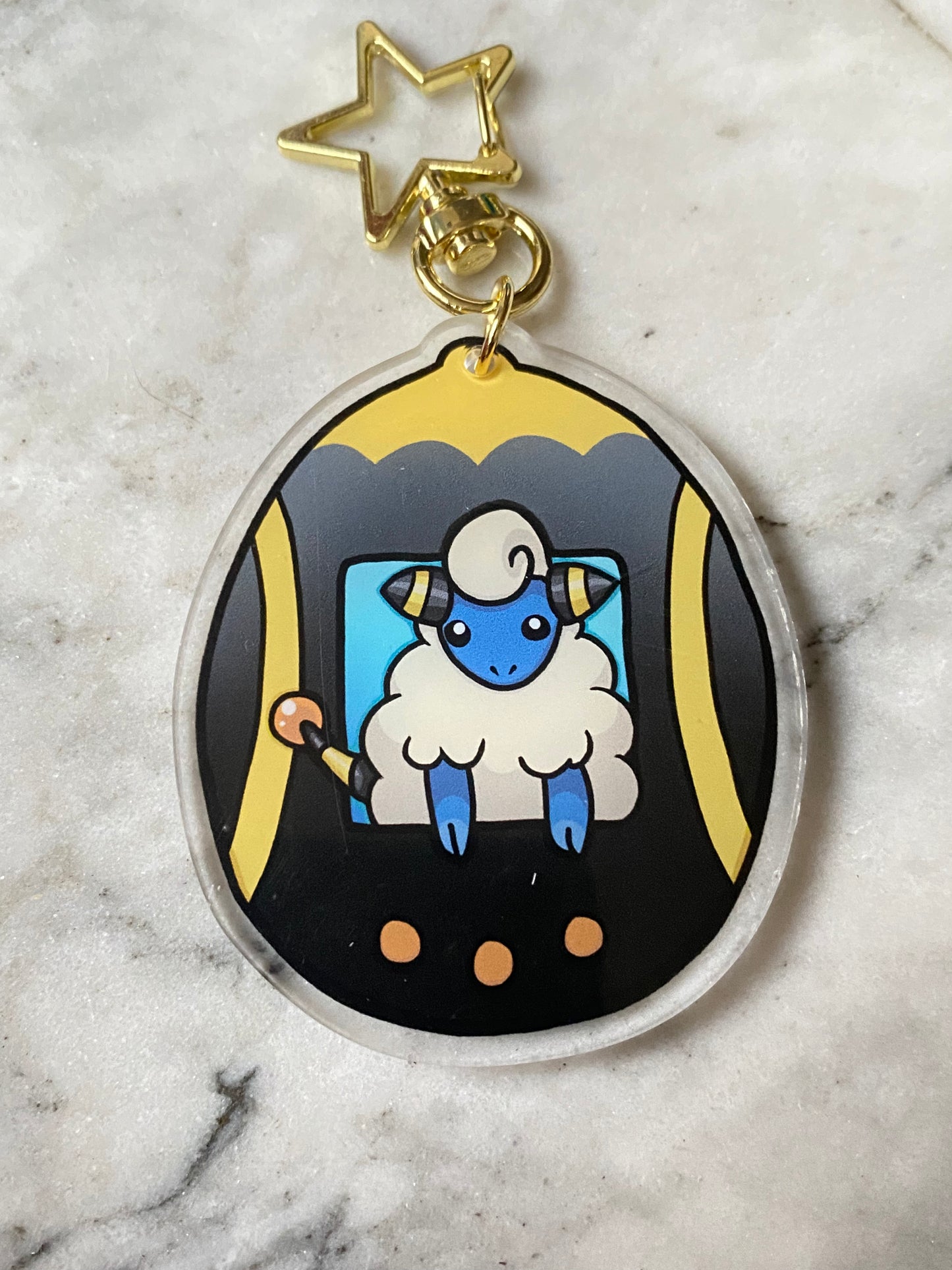 Mareep Tamagotchi Acrylic Charm Keychain