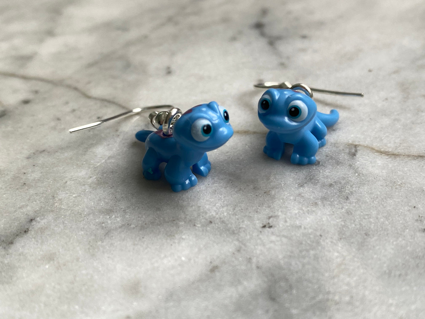 Handmade Brick Lizard Drop Earrings