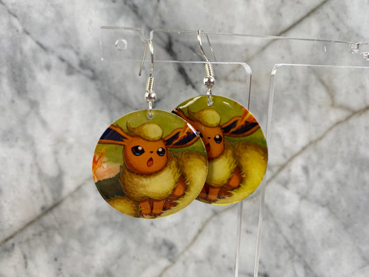 Flareon Pokémon Card Earrings