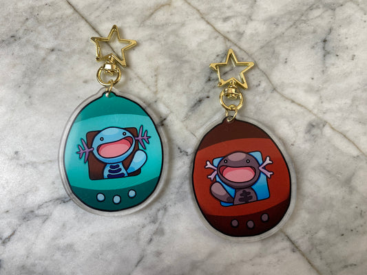 Wooper Double-Sided Tamagotchi Acrylic Charm Keychain