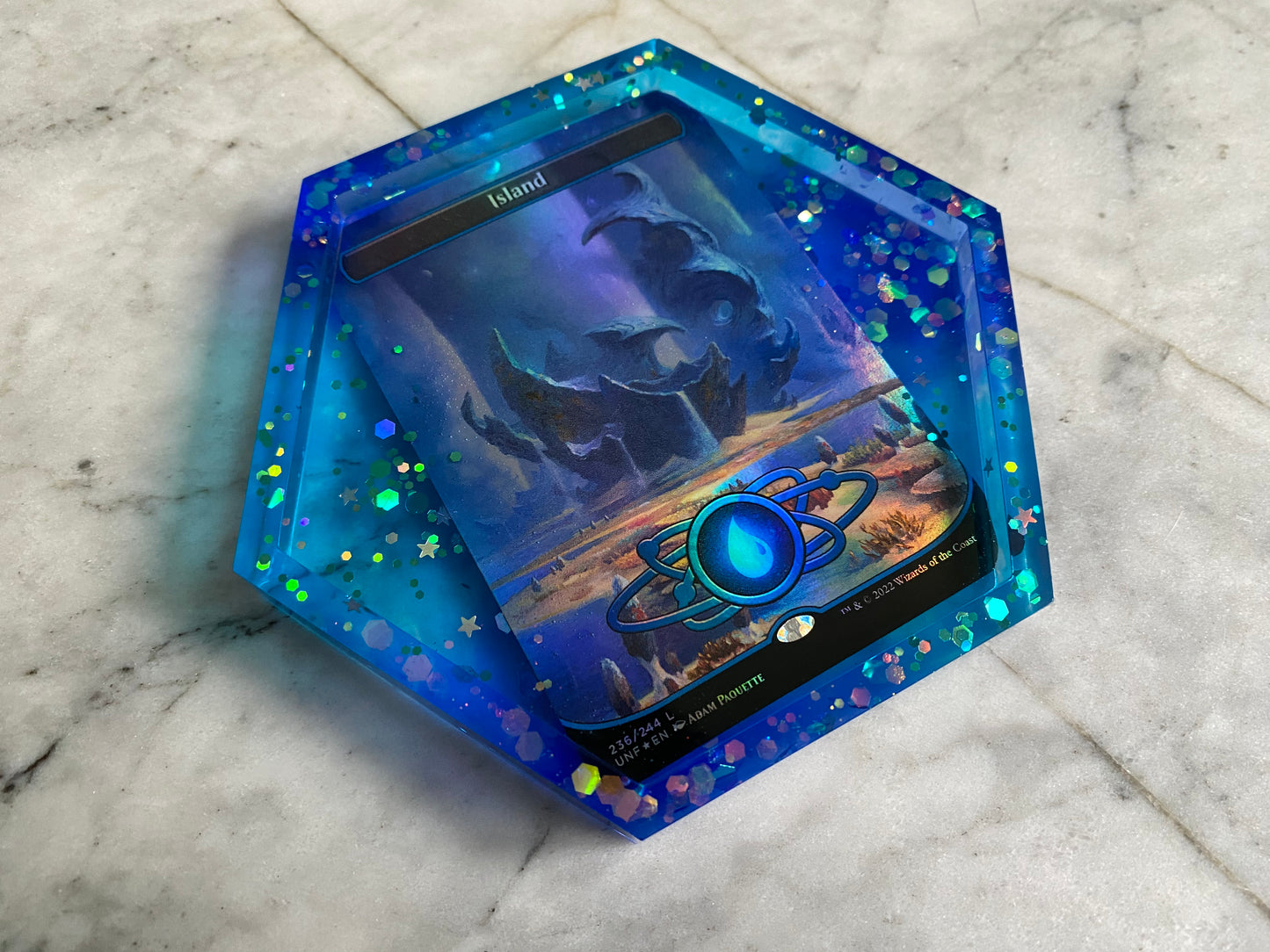 Holo Island Unfinity Magic the Gathering Land Card Coaster